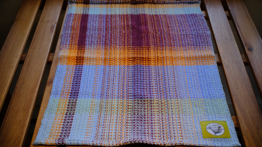 Handwoven Cotton Tea Towel (Design: Favorite Flannel, #1)