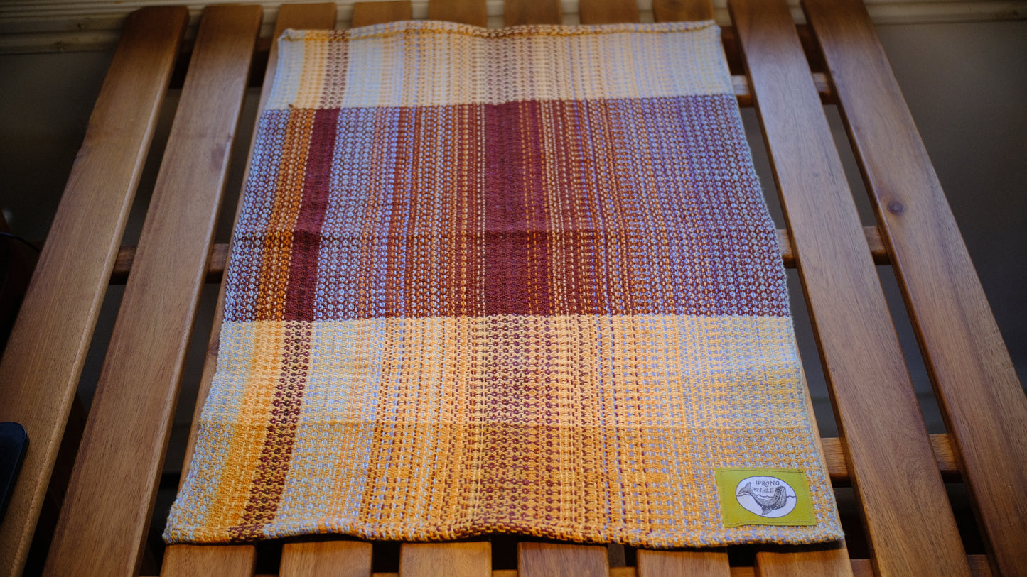 Handwoven Cotton Tea Towel (Design: Favorite Flannel, #6)