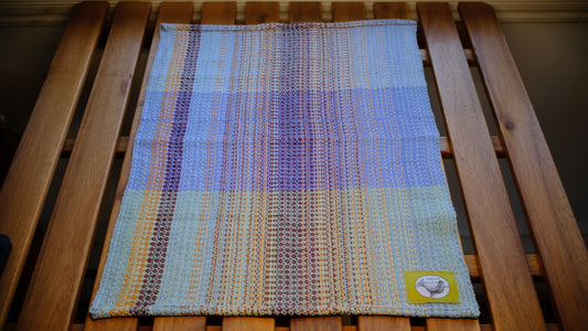 Handwoven Cotton Tea Towel (Design: Favorite Flannel, #5)
