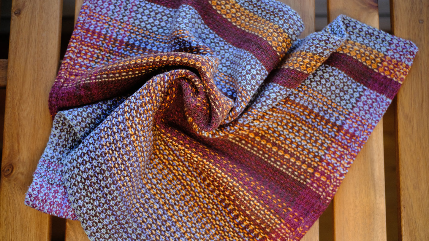 Handwoven Cotton Tea Towel (Design: Favorite Flannel, #4)