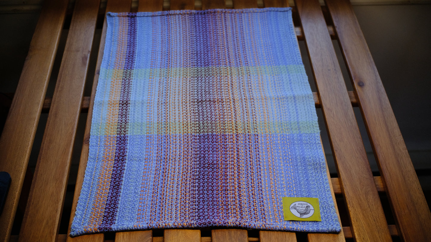 Handwoven Cotton Tea Towel (Design: Favorite Flannel, #10)