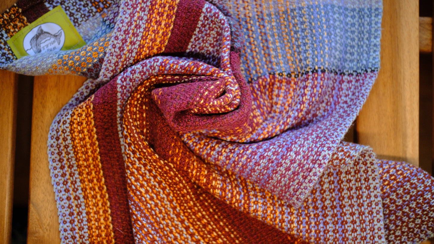 Handwoven Cotton Tea Towel (Design: Favorite Flannel, #9)