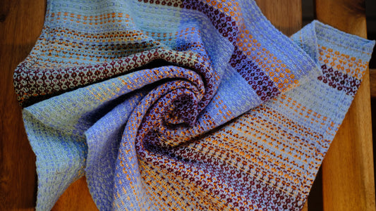 Handwoven Cotton Tea Towel (Design: Favorite Flannel, #5)