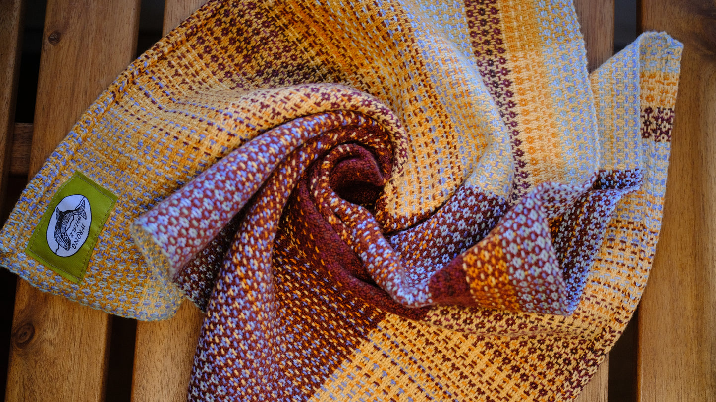 Handwoven Cotton Tea Towel (Design: Favorite Flannel, #6)