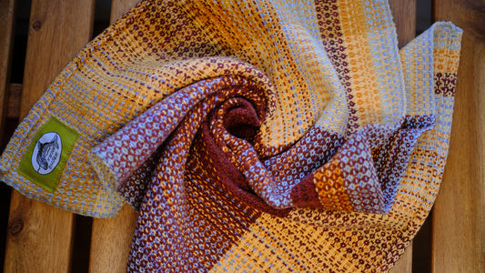 Handwoven Cotton Tea Towel (Design: Favorite Flannel, #6)