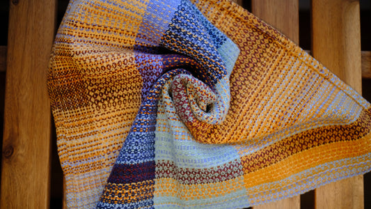 Handwoven Cotton Tea Towel (Design: Favorite Flannel, #8)