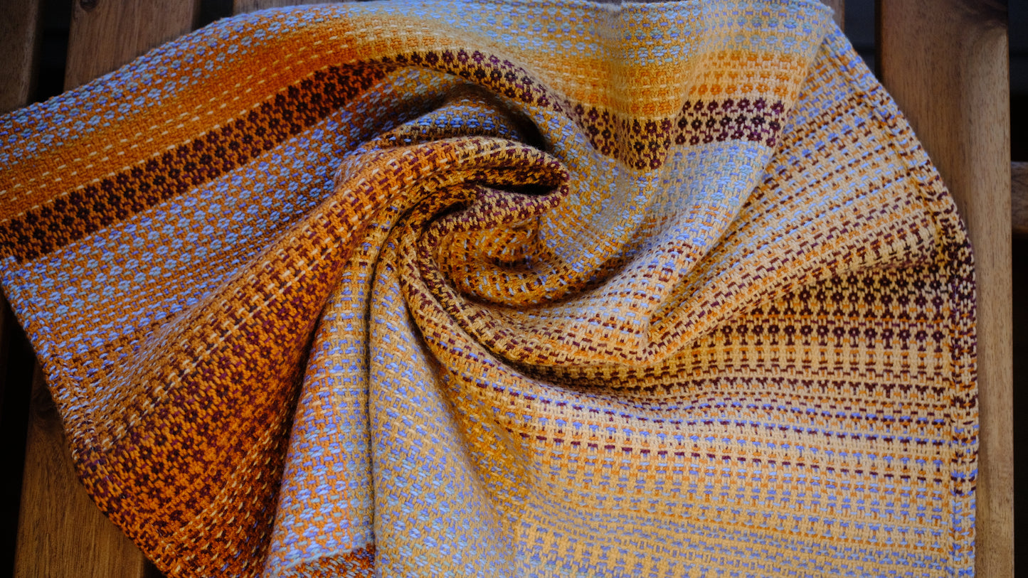 Handwoven Cotton Tea Towel (Design: Favorite Flannel, #3)