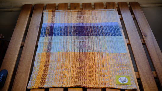 Handwoven Cotton Tea Towel (Design: Favorite Flannel, #8)