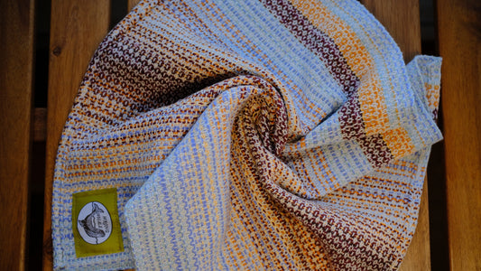 Handwoven Cotton Tea Towel (Design: Favorite Flannel, #7)