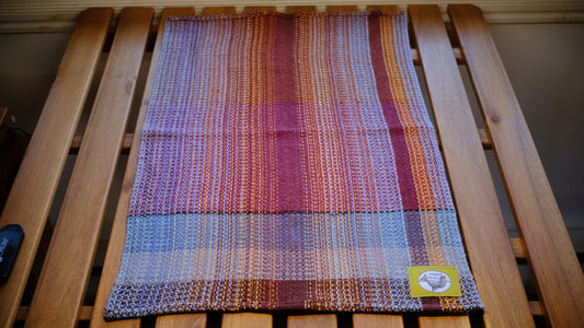 Handwoven Cotton Tea Towel (Design: Favorite Flannel, #9)