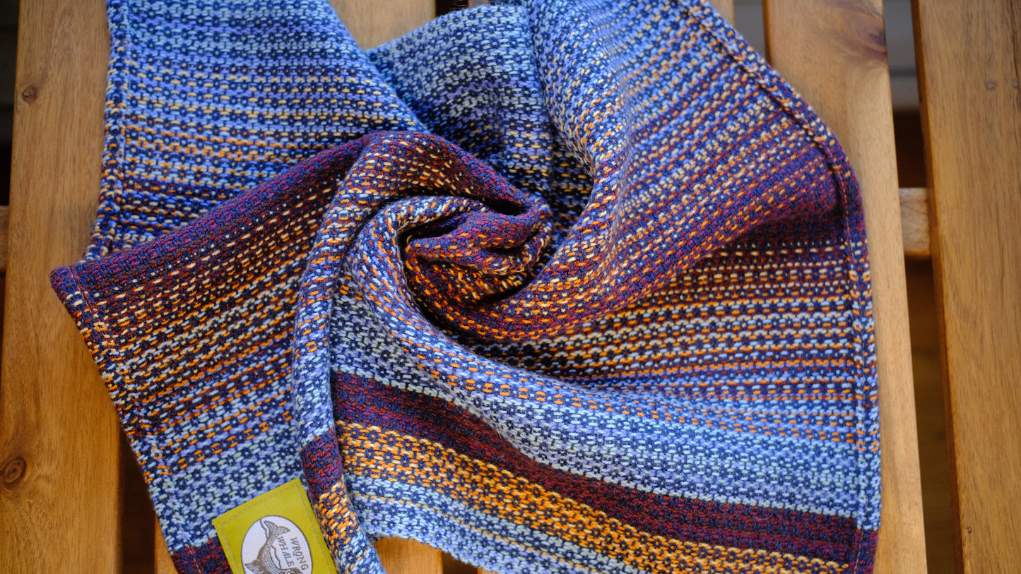 Handwoven Cotton Tea Towel (Design: Favorite Flannel, #2)