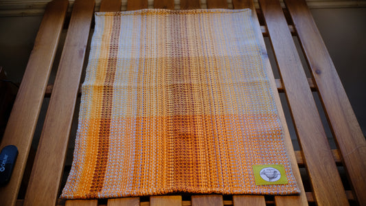 Handwoven Cotton Tea Towel (Design: Favorite Flannel, #3)