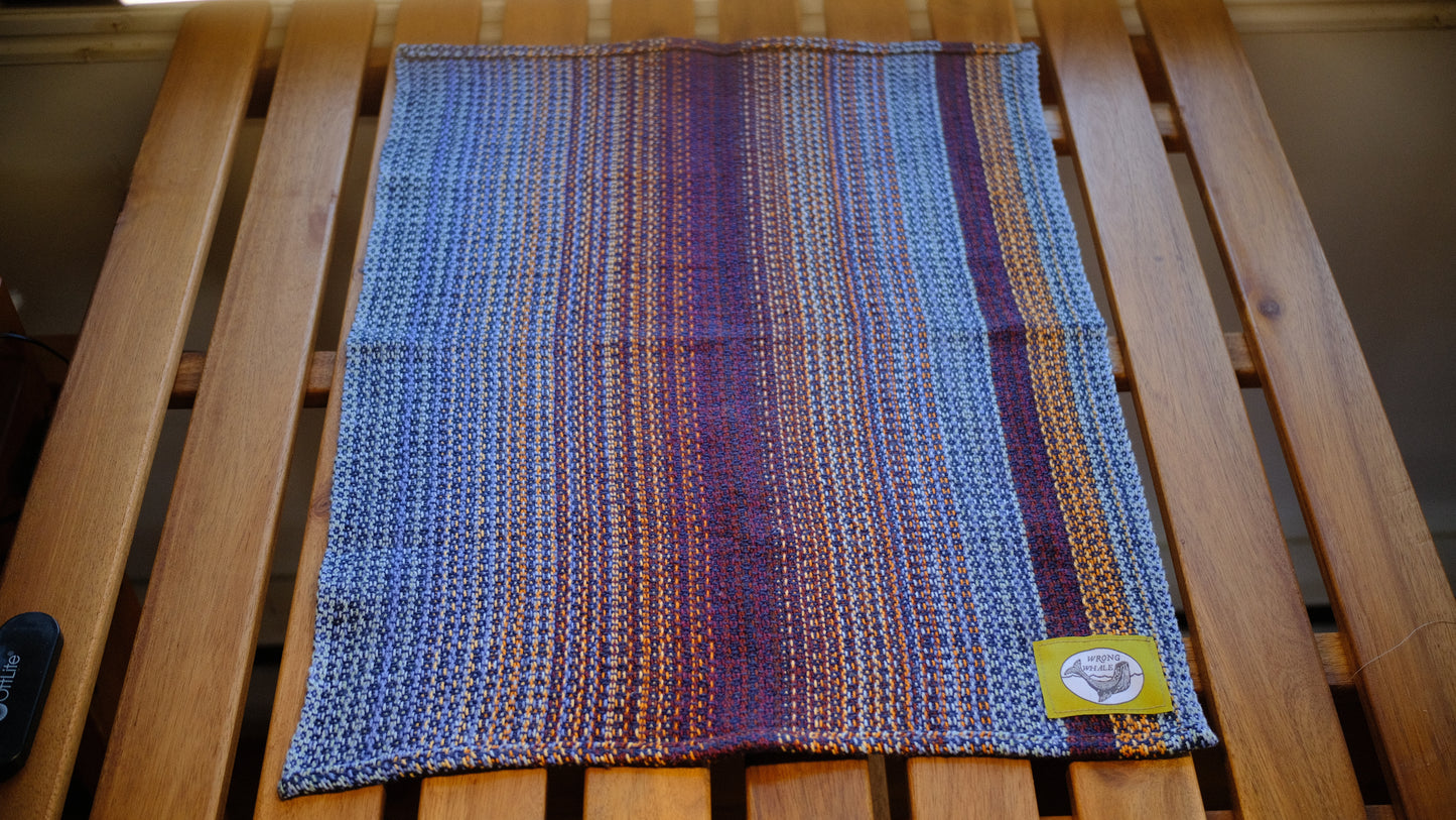 Handwoven Cotton Tea Towel (Design: Favorite Flannel, #4)
