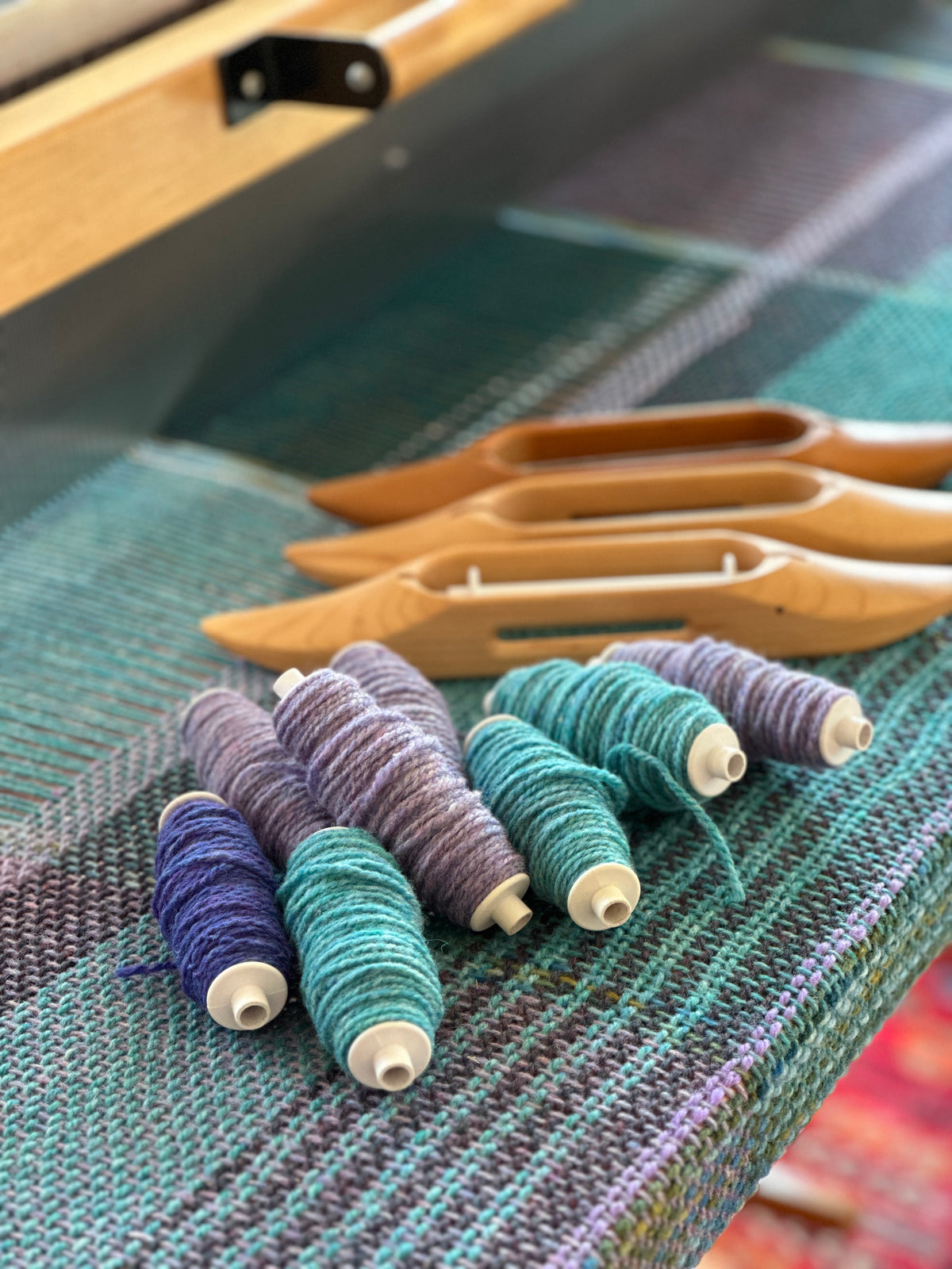 Handwoven Canadian Wool Blanket, 9 of Coins
