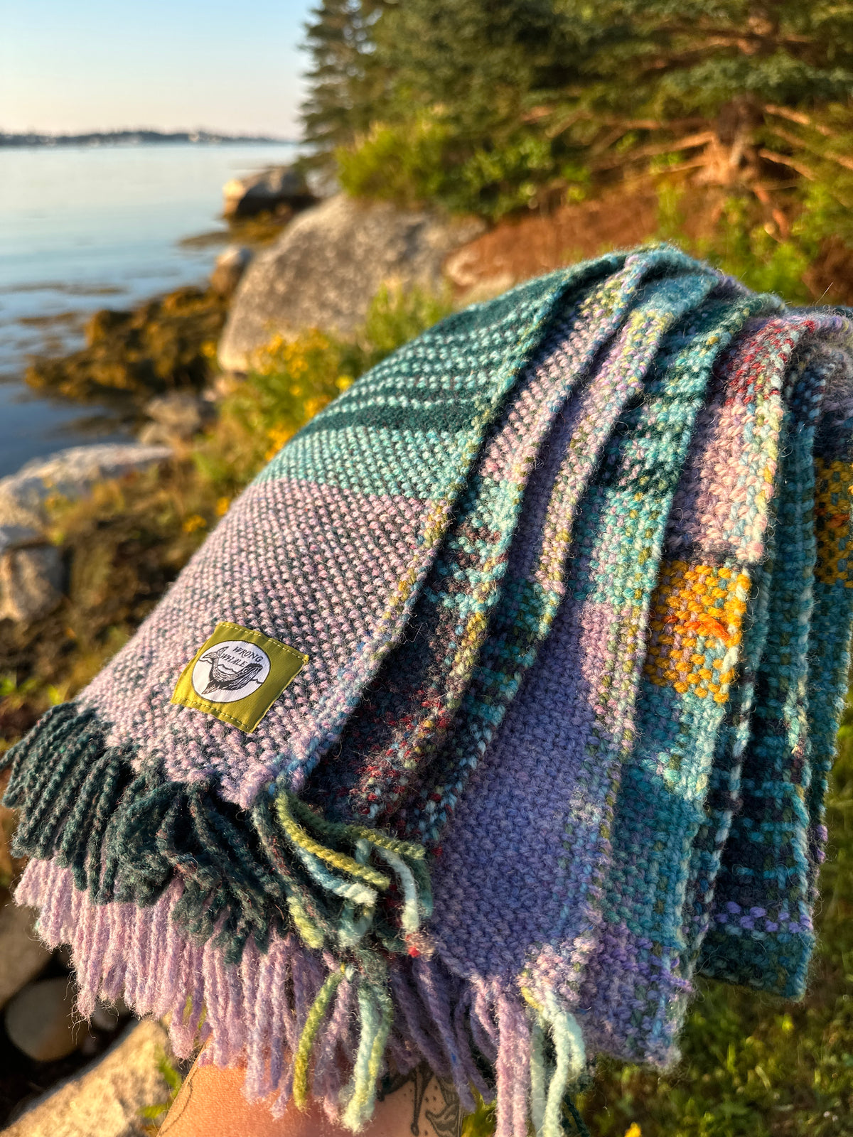 Handwoven Canadian Wool Blanket, 9 of Coins