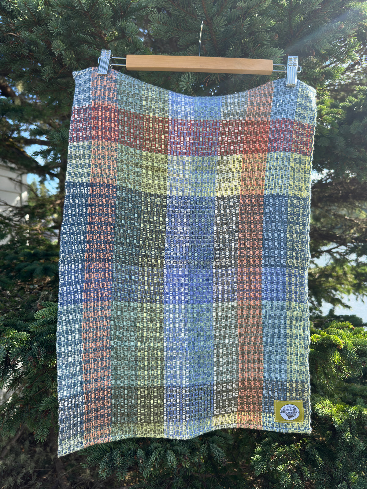 Handwoven Cotton Tea Towel,  Design: Leah's First #3
