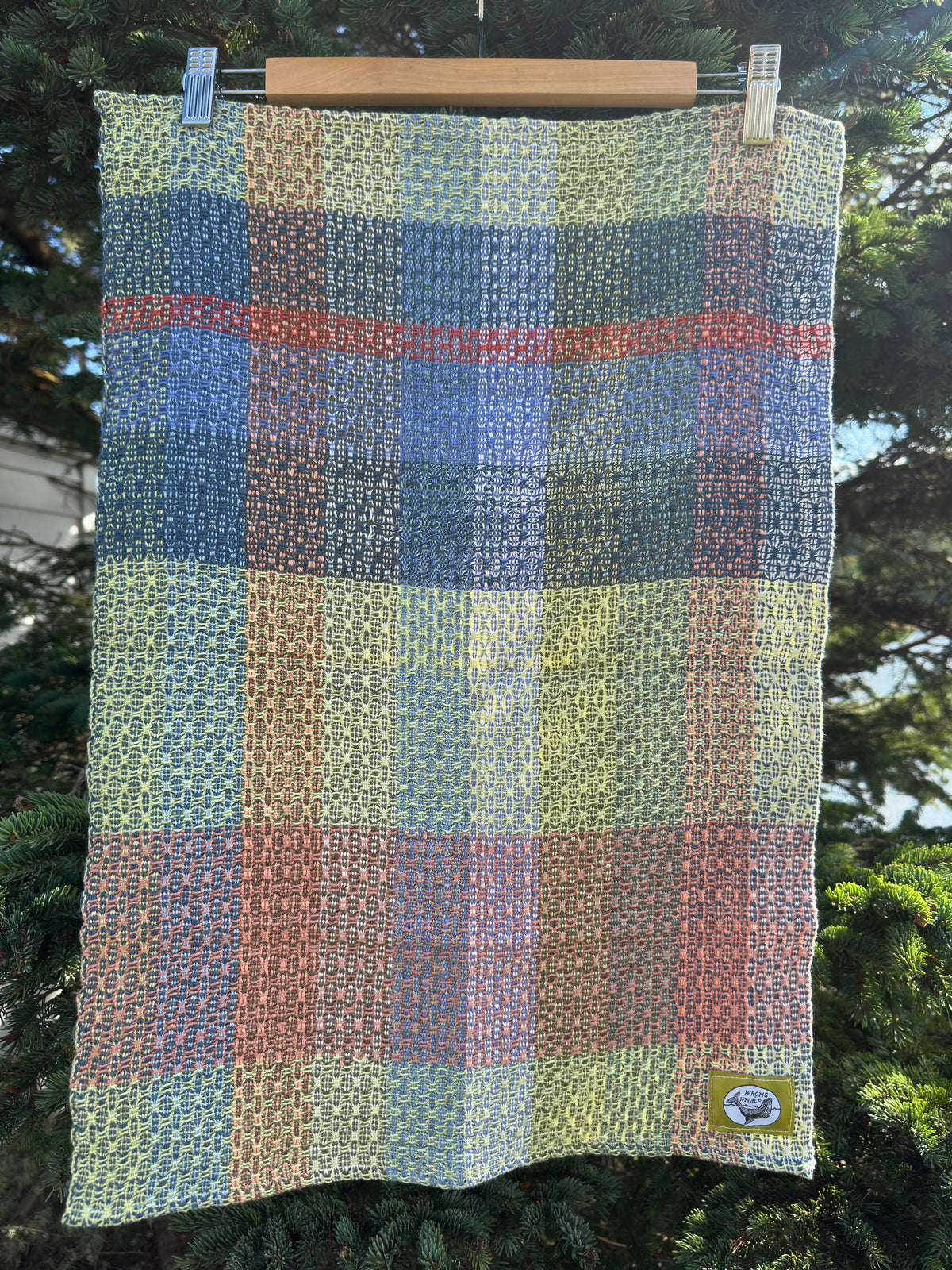 Handwoven Cotton Tea Towel,  Design: Leah's First #4