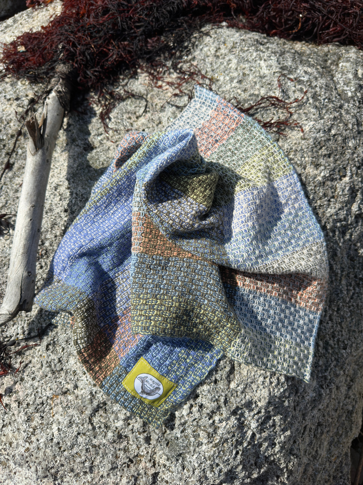 Handwoven Cotton Tea Towel,  Design: Leah's First #2
