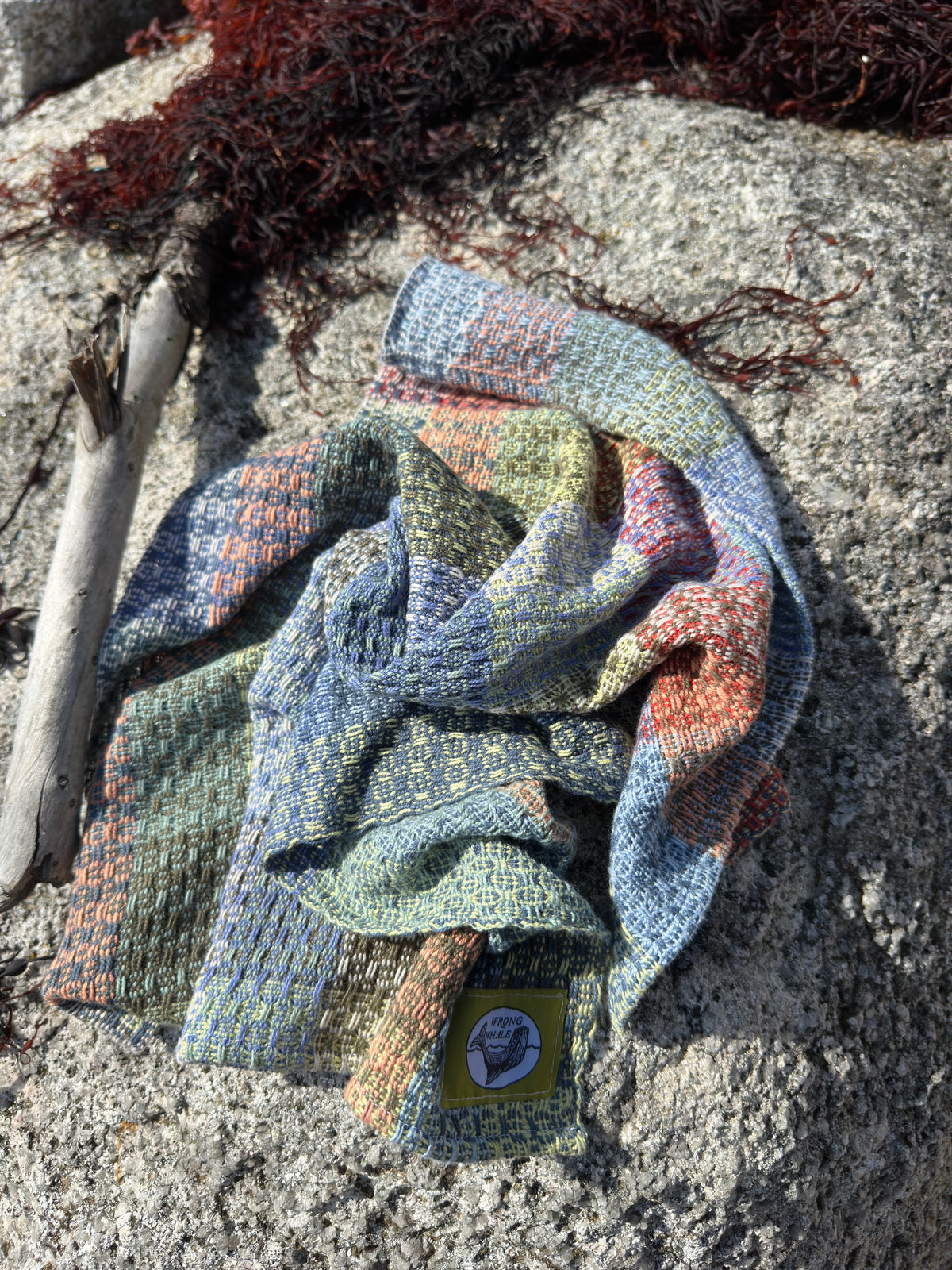 Handwoven Cotton Tea Towel,  Design: Leah's First #3
