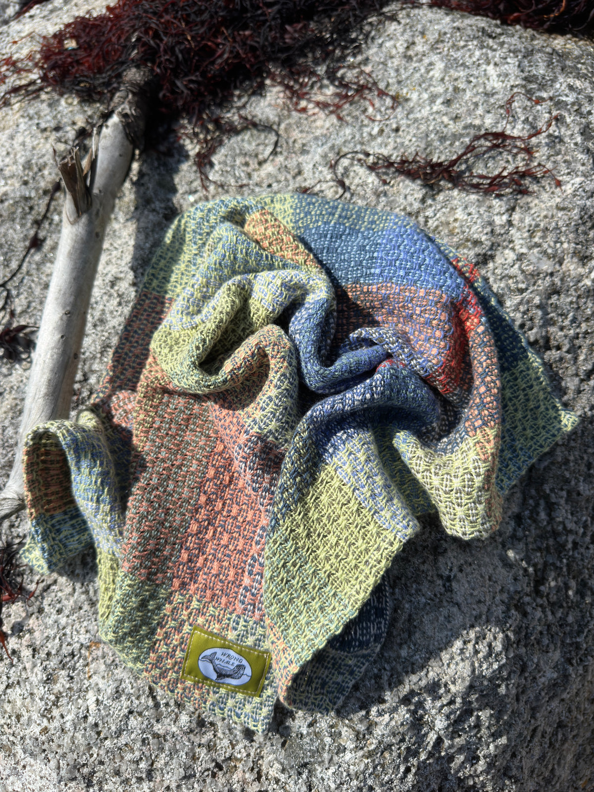 Handwoven Cotton Tea Towel,  Design: Leah's First #4