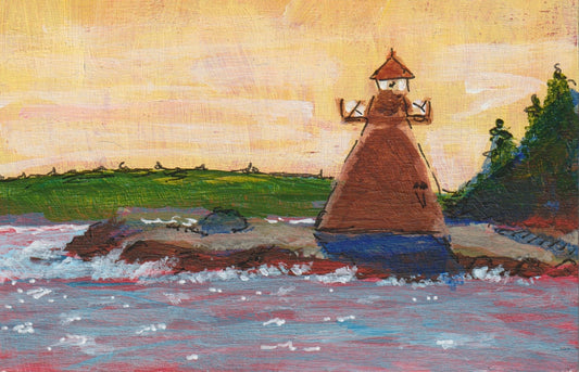 Indian Harbour Lighthouse at Sunset